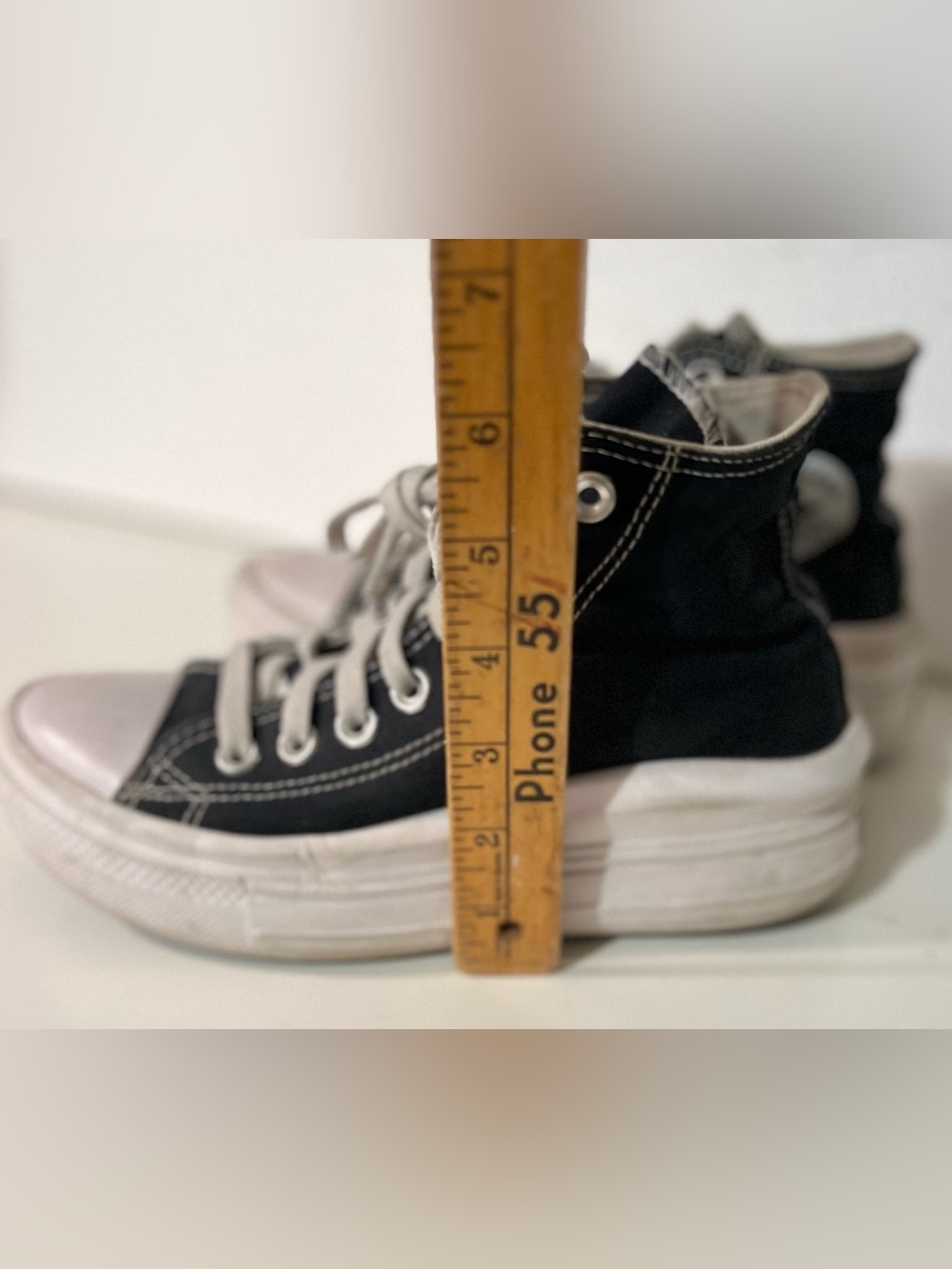 Converse Chuck Taylor All Star Move Shoes Sneakers Black/White 568497C - Picture 9 of 10